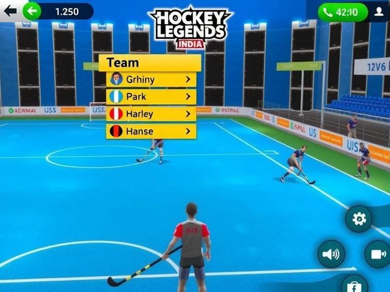 Hockey Legends India team selection screen